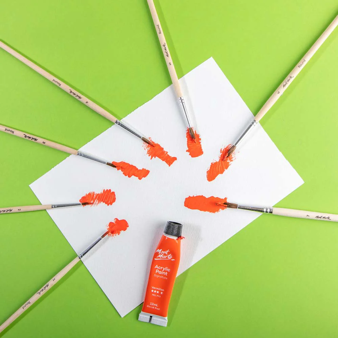 Set De 13 Pinceles Punta Redonda Pelo Natural Mont Marte 3