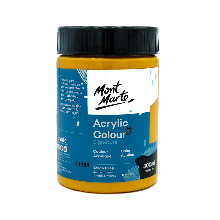 Pintura Acrílica Mont Marte 300 Ml - Varios Colores 4