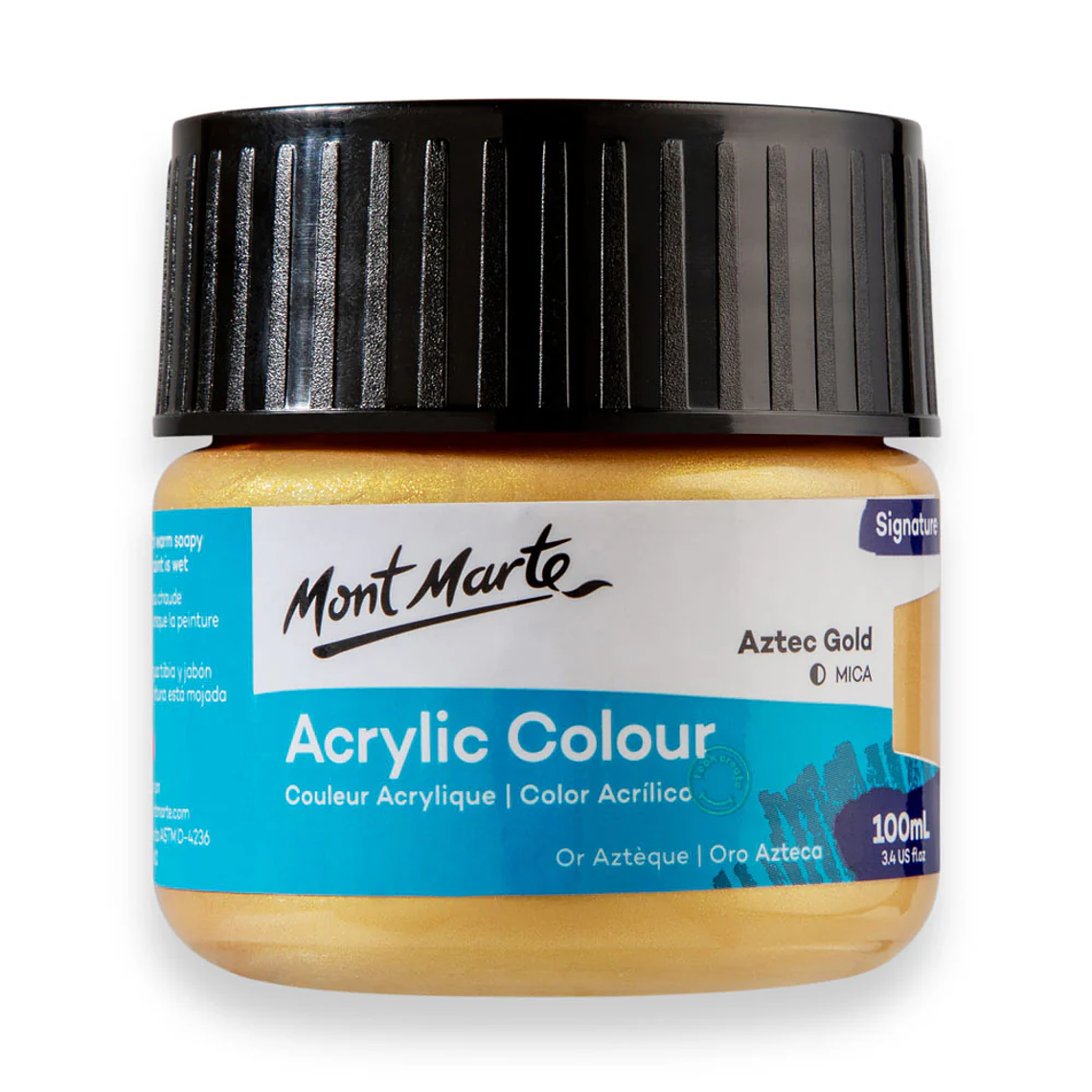 Pinturas Acrílicas Metalizadas Mont Marte 100 Ml Pote colores 3