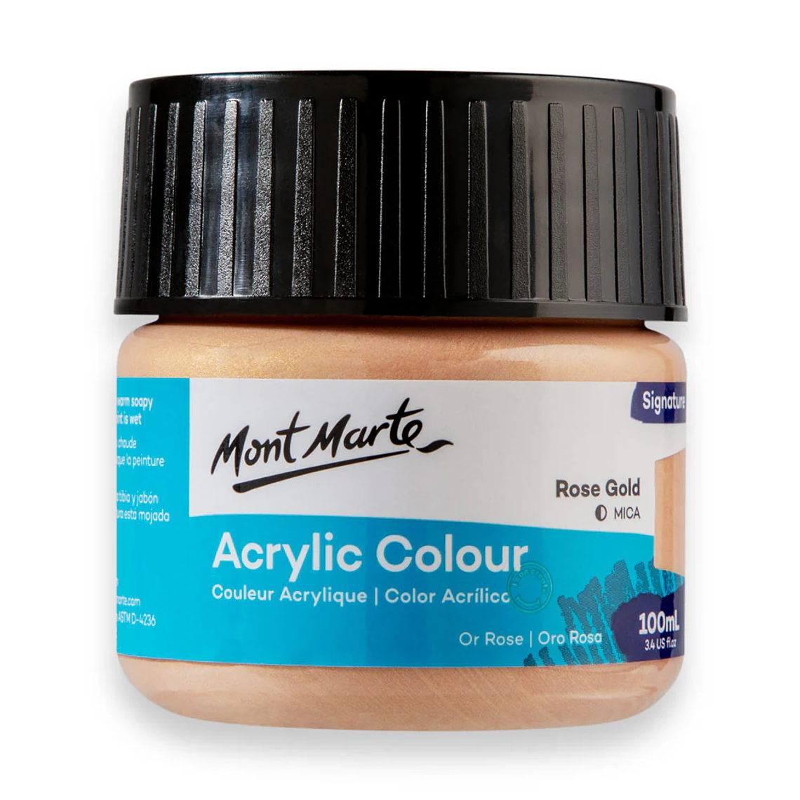 Pinturas Acrílicas Metalizadas Mont Marte 100 Ml Pote colores 4