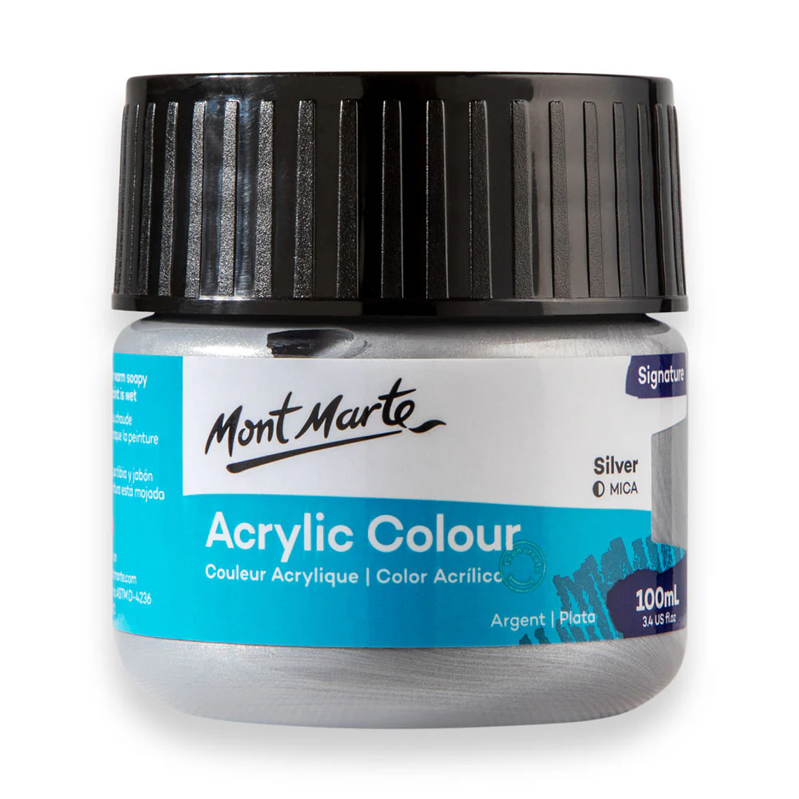 Pinturas Acrílicas Metalizadas Mont Marte 100 Ml Pote colores 6