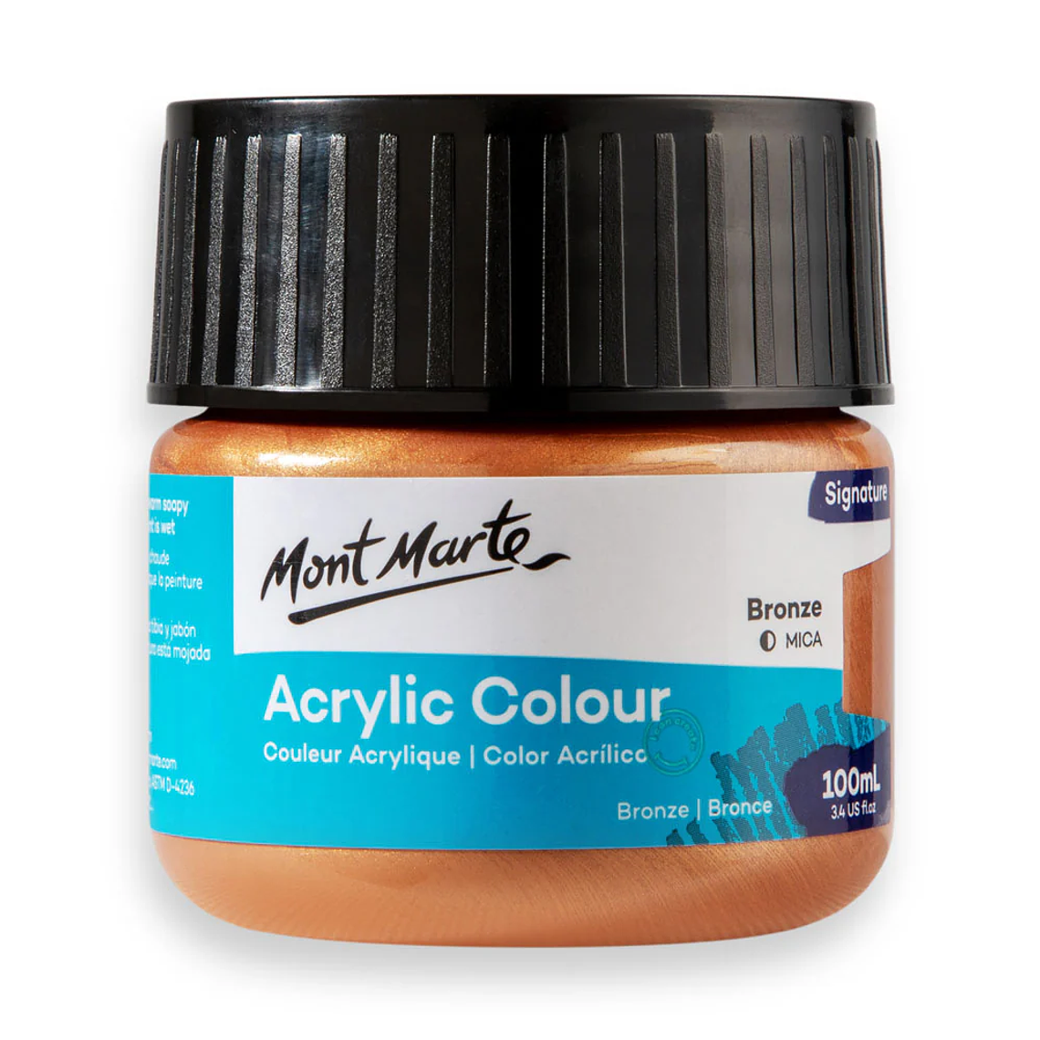 Pinturas Acrílicas Metalizadas Mont Marte 100 Ml Pote colores 7