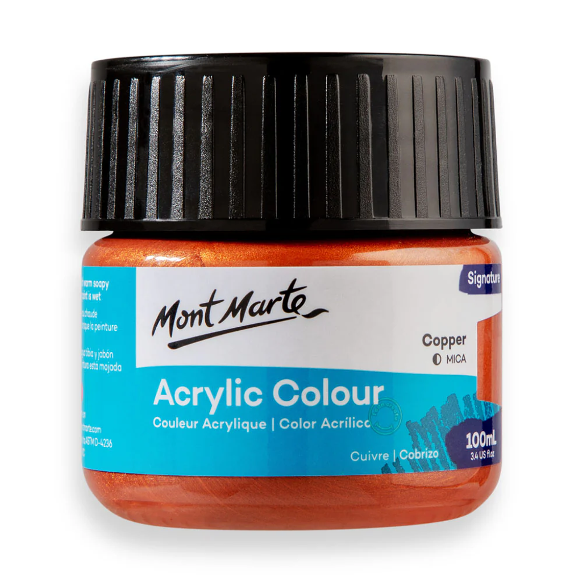 Pinturas Acrílicas Metalizadas Mont Marte 100 Ml Pote colores 9