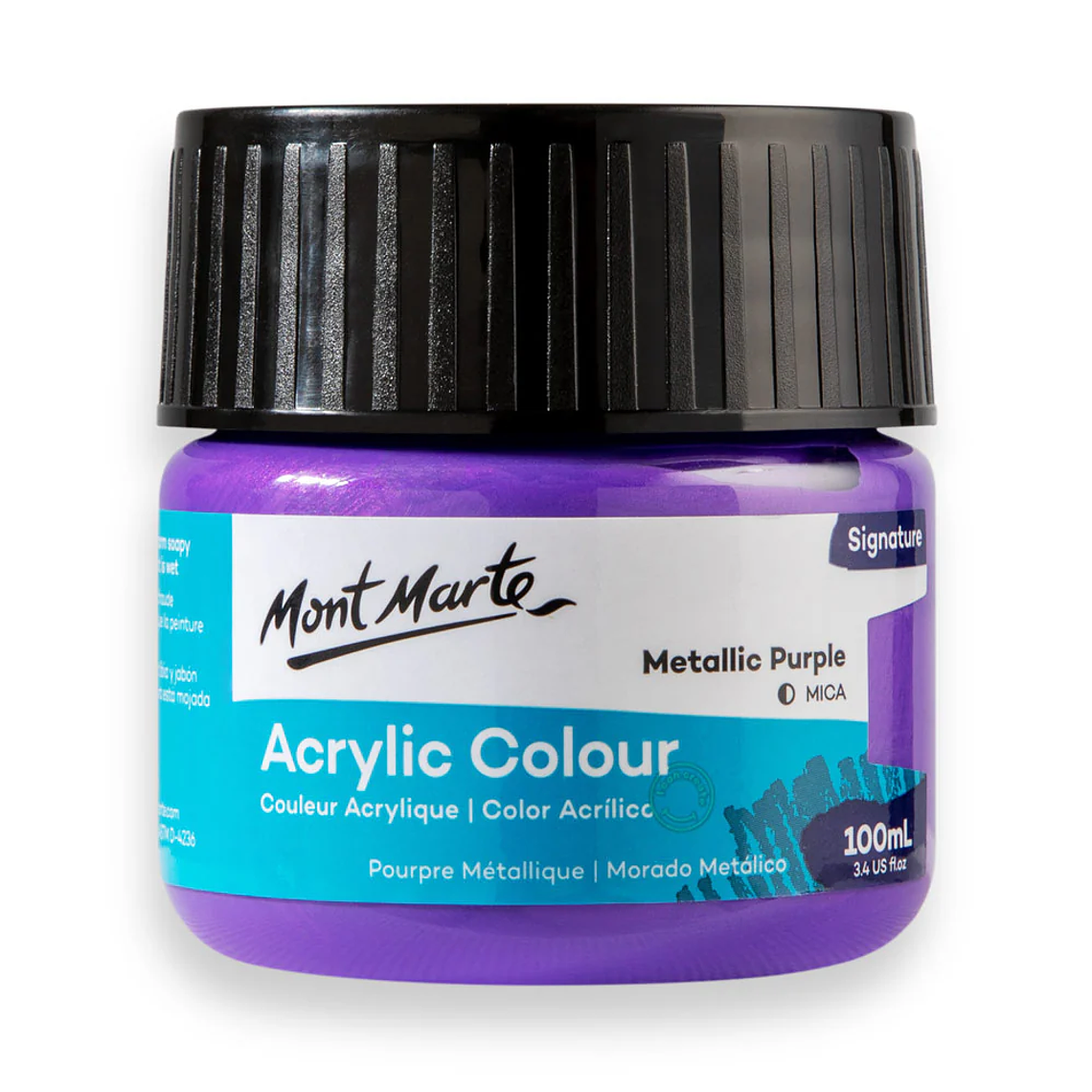 Pinturas Acrílicas Metalizadas Mont Marte 100 Ml Pote colores 10