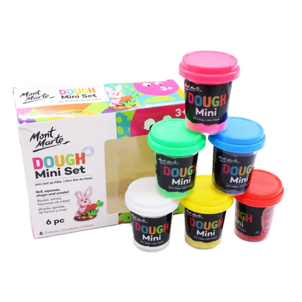Pack 6 Masas O Plasticinas Kids Dough Mont Marte 2