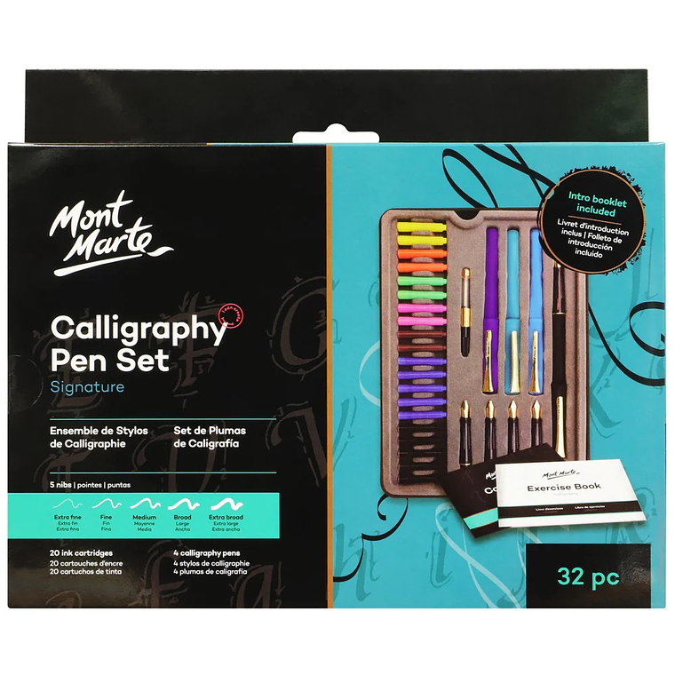 Set de Plumas de Caligrafía Mont Marte 32 Pcs 1