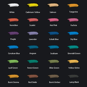 Lata 24 Pasteles Secos Suaves Para Pintar Mont Marte 