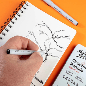 Cuaderno Dibujo Mont Marte A5 Diario Visual 60 Hojas Lisas Negro