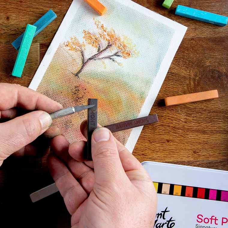 Lata 48 Pasteles Secos Suaves Para Pintar Mont Marte 4