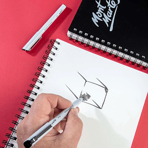 Cuaderno De Dibujo Mont Marte A4 60 Hojas Lisa Signature Negro