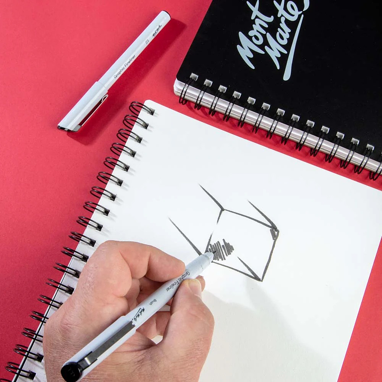 Cuaderno De Dibujo Mont Marte A4 60 Hojas Lisa Signature Negro 2