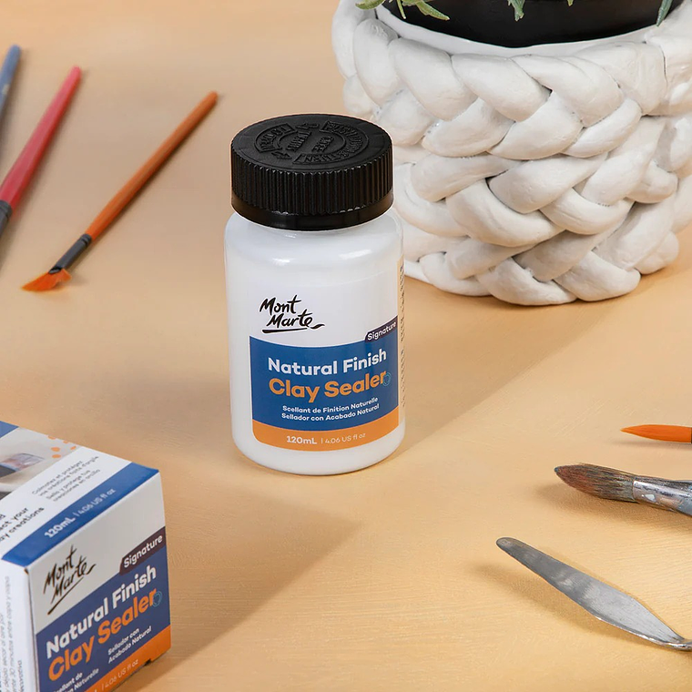 Barniz Sellador de Arcilla Acabado Natural Mont Marte 120 Ml 6