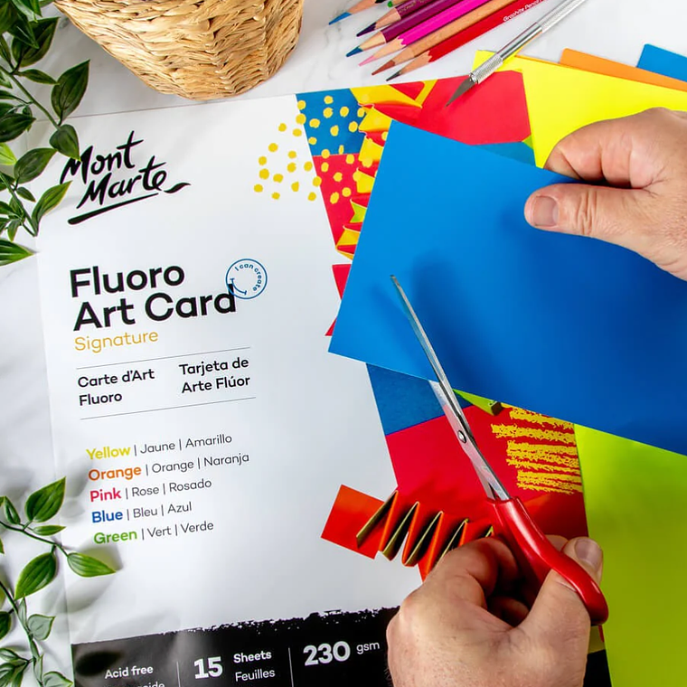 Cartulina Fluor A4 Por Ambas Caras 30 Hojas 230 Gsm 6