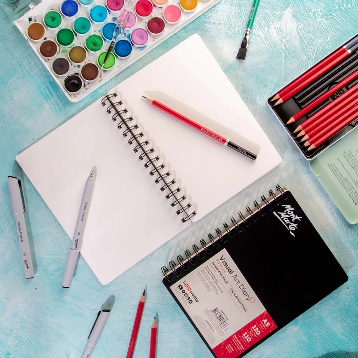 Cuaderno Dibujo Mont Marte A5 Diario Visual 60 Hojas Lisas Negro 7