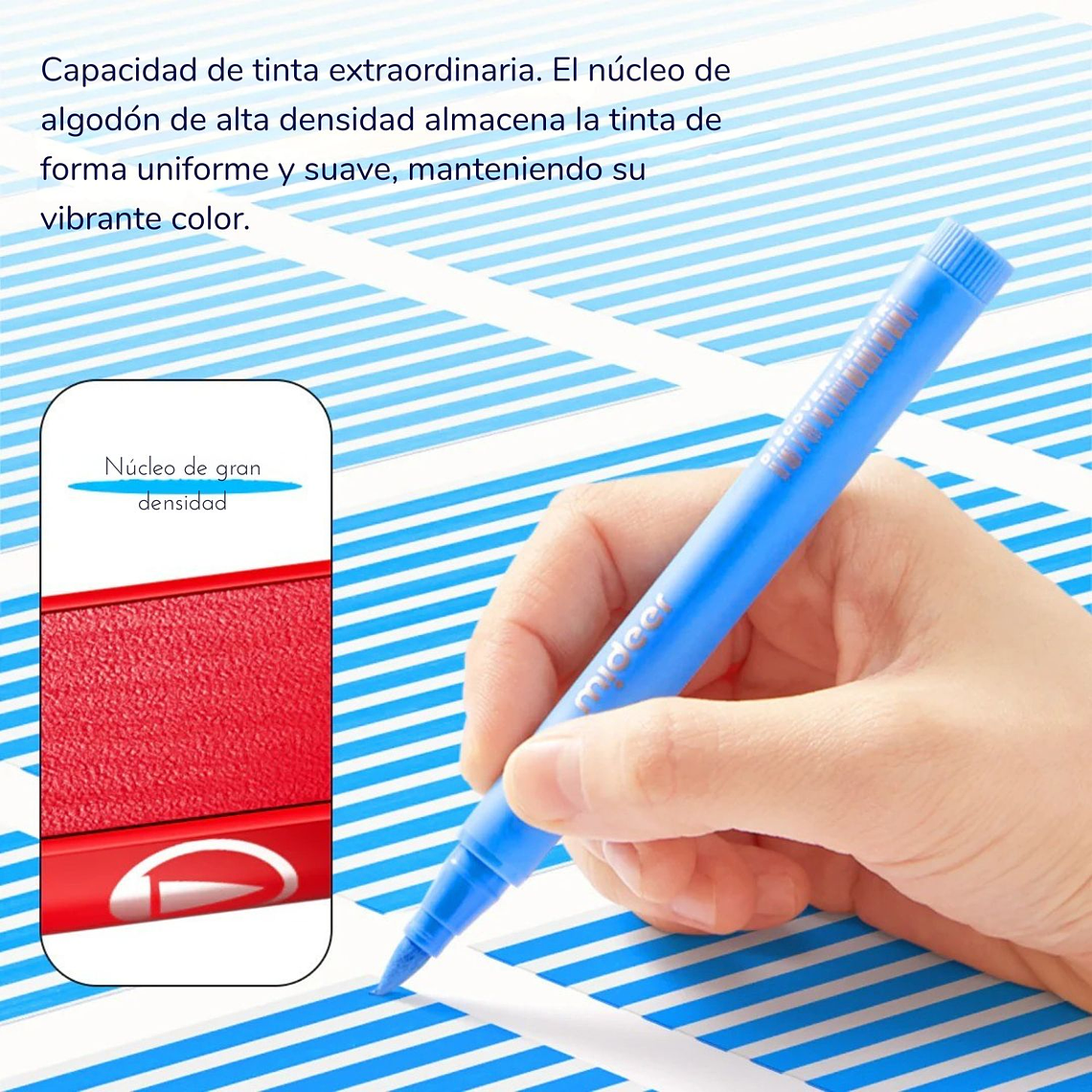 Rotuladores Acrílicos Mideer Punta Pincel Con Bolsa Personalizable Varios 7