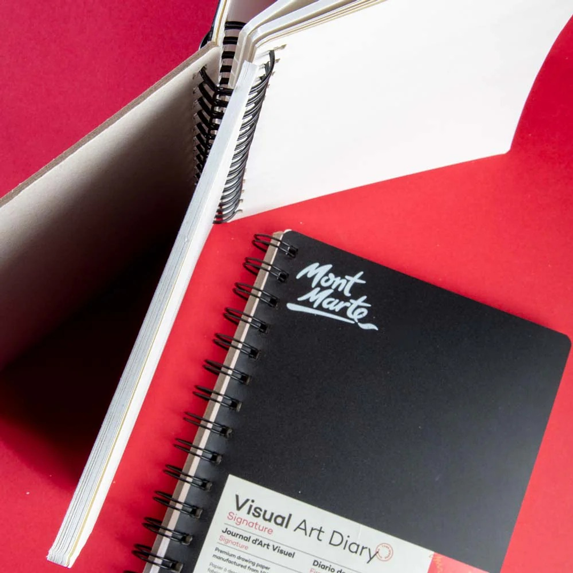 Cuaderno Dibujo Mont Marte A5 Diario Visual 60 Hojas Lisas Negro 8