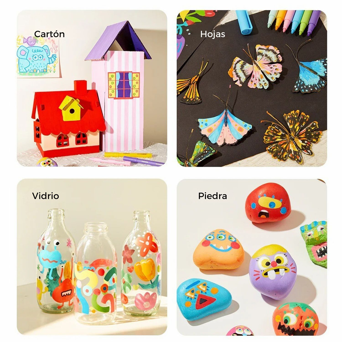 Rotuladores Acrílicos Mideer Punta Pincel Con Bolsa Personalizable Varios 8