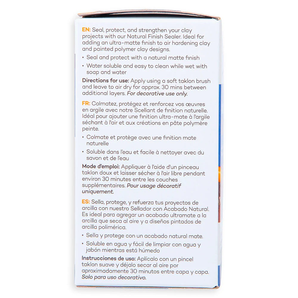 Barniz Sellador de Arcilla Acabado Natural Mont Marte 120 Ml 10