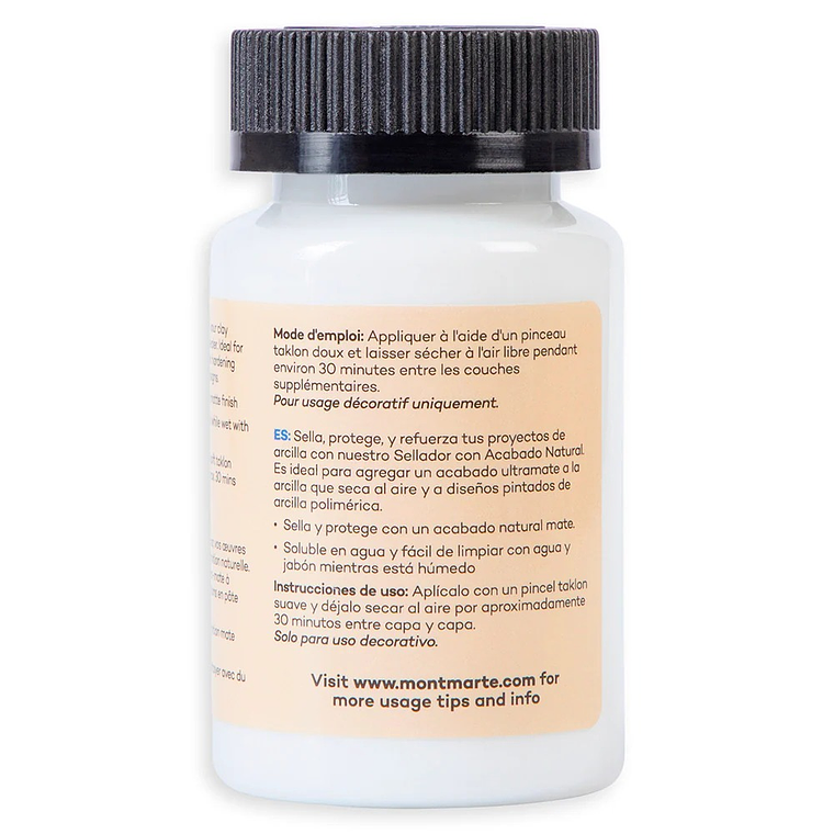 Barniz Sellador de Arcilla Acabado Natural Mont Marte 120 Ml 12
