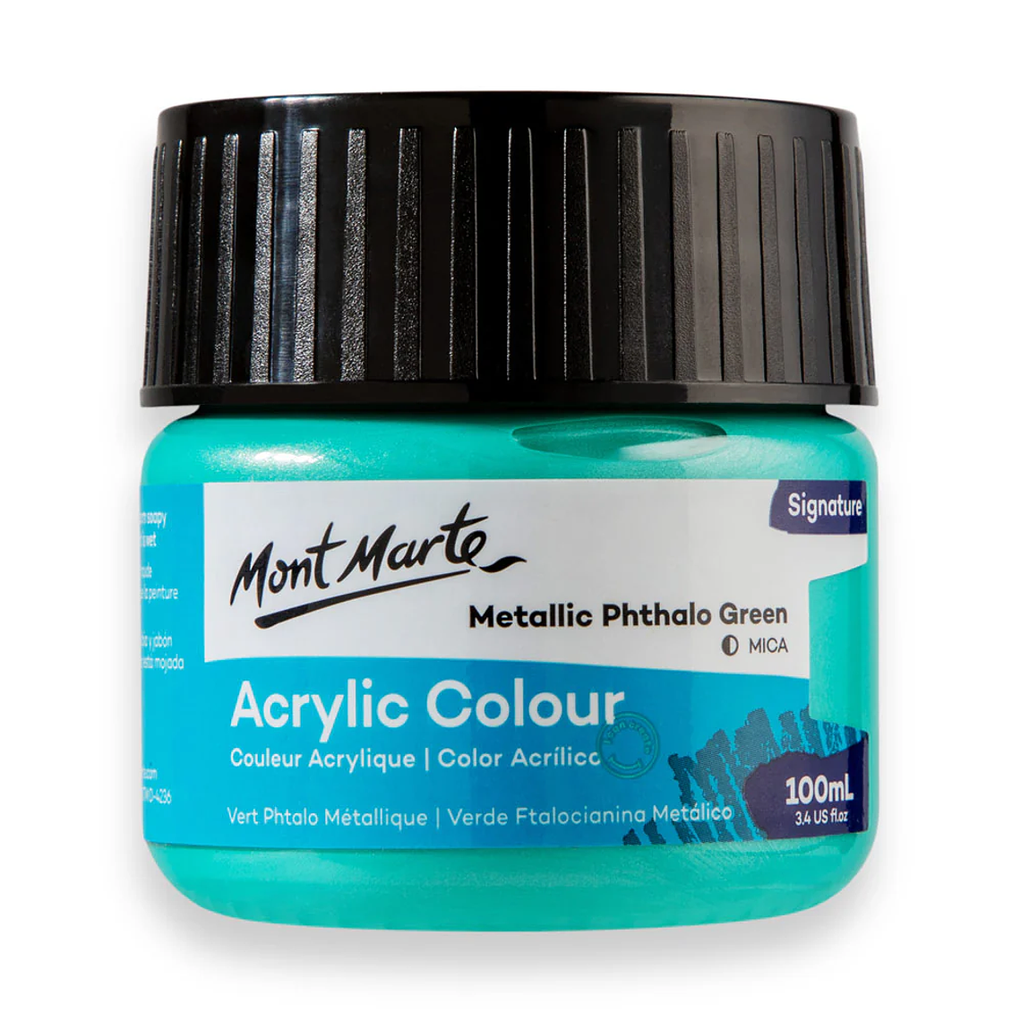 Pinturas Acrílicas Metalizadas Mont Marte 100 Ml Pote colores 20