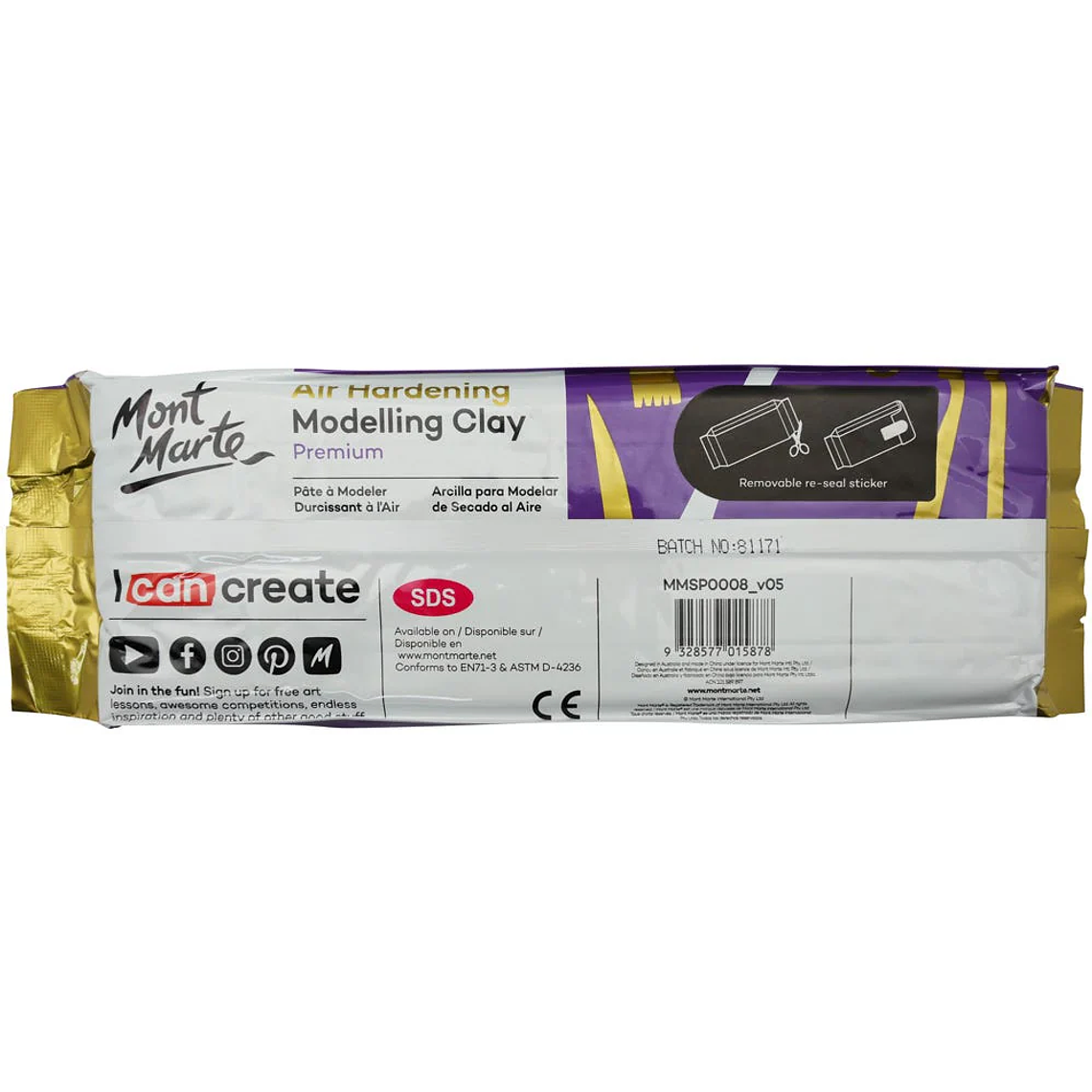 Arcilla Modelar Secado Al Aire Terracota 2 Kg Mont Marte 3