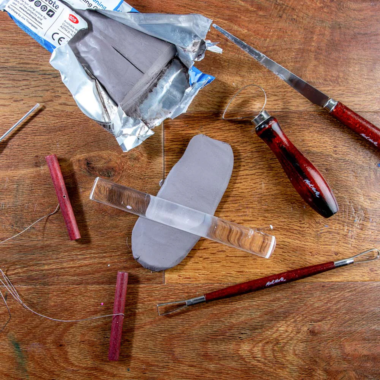 Arcilla Modelar Secado Al Aire Gris 500 Gr Mont Marte 3