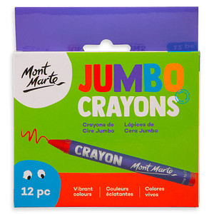 12 Lápices de Cera Crayon Jumbo Mont Marte