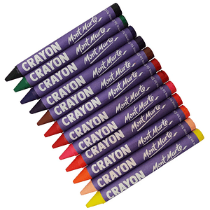 12 Lápices de Cera Crayon Jumbo Mont Marte
