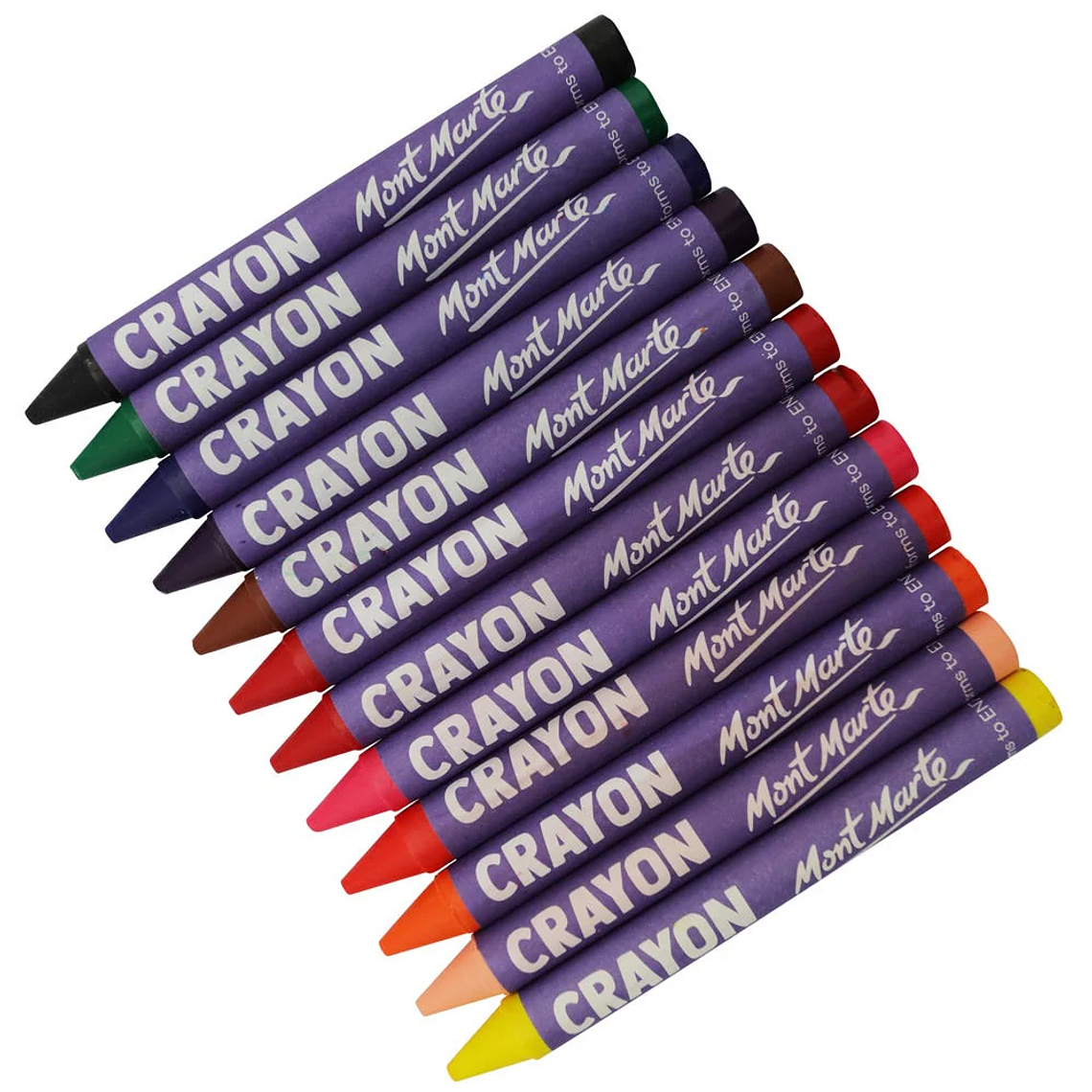 12 Lápices de Cera Crayon Jumbo Mont Marte 2