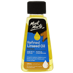 Aceite de Linaza Refinado Óleo Amarillo 125 Ml Mont Marte