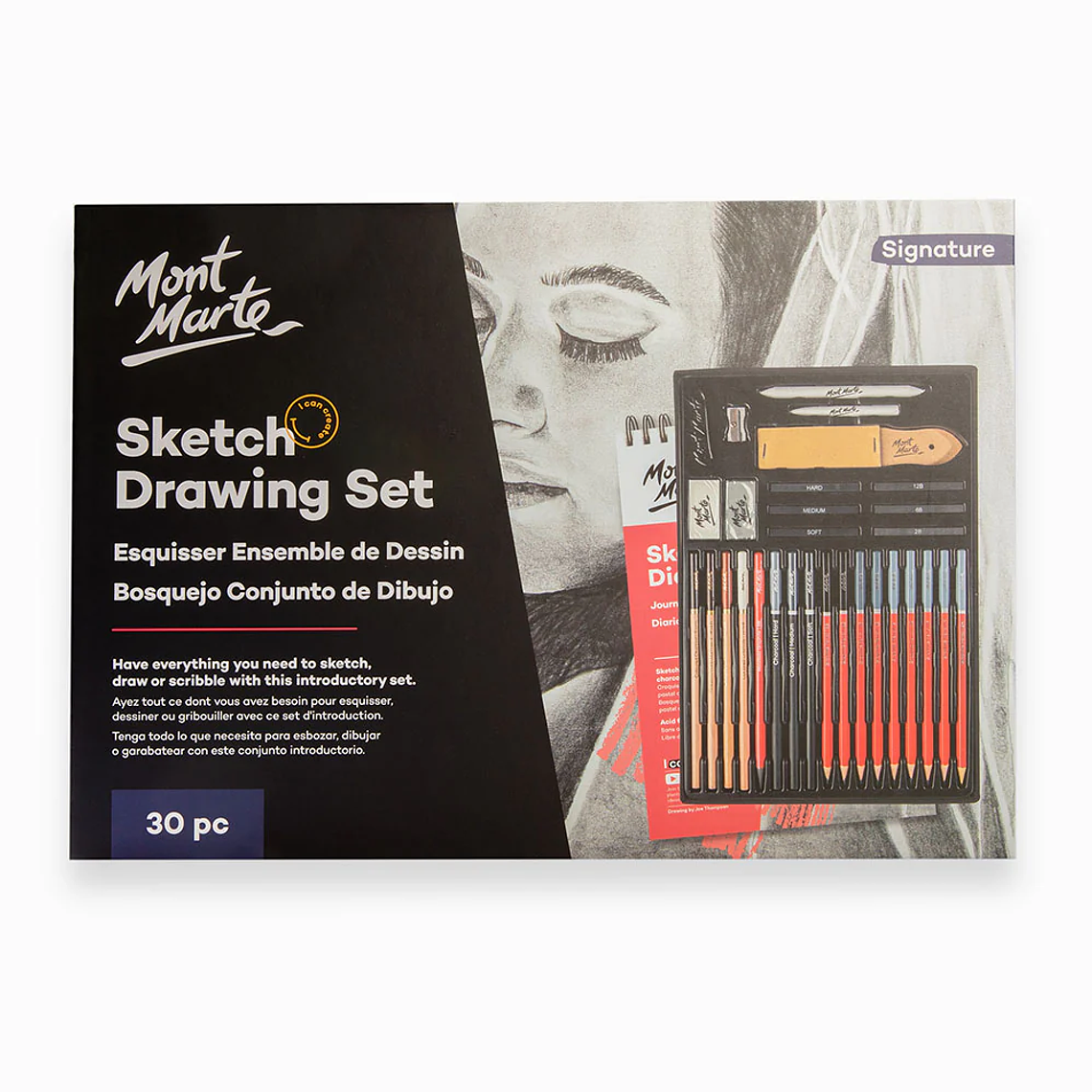 Set de Dibujo Artístico para Croquis 30 Pcs Mont Marte 1