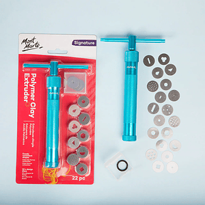 Extrusor Metálico Para Arcilla Mont Marte Con 22 Accesorios