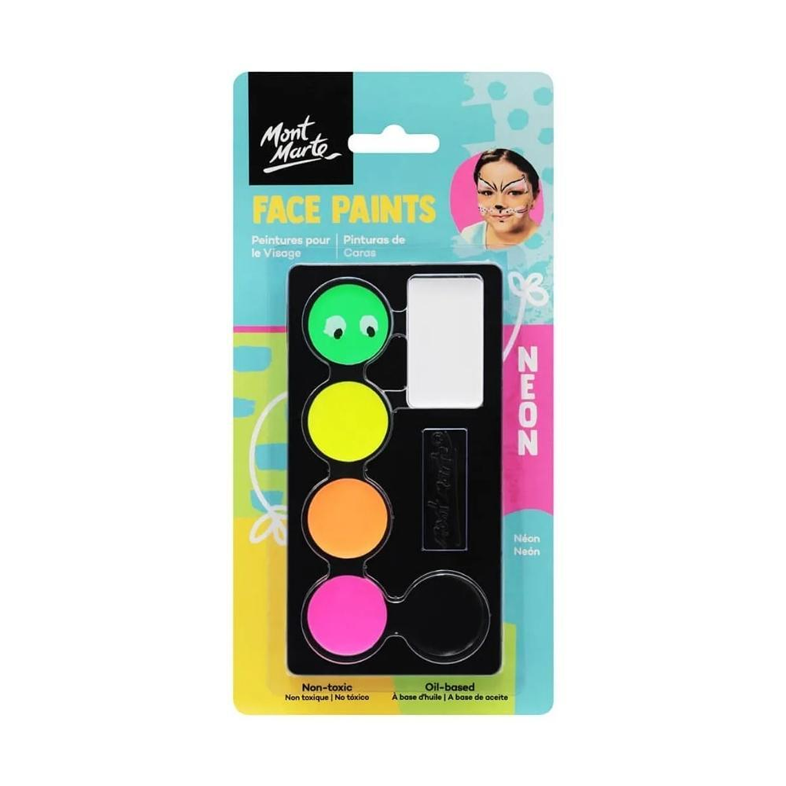 Pack Pintacaritas 6 Colores Neon Mont Marte 1