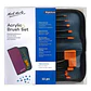 Set De 10 Pinceles Para Acrílicos Con Estuche Mont Marte Naranja - Miniatura 1