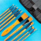 Set De 10 Pinceles Para Acrílicos Con Estuche Mont Marte Naranja - Miniatura 3