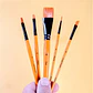 Set De 10 Pinceles Para Acrílicos Con Estuche Mont Marte Naranja - Miniatura 4