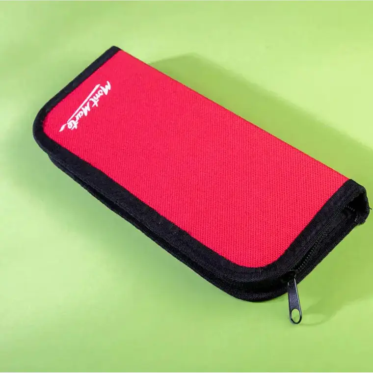 Set De 10 Pinceles Para Acrílicos Con Estuche Mont Marte Naranja 6