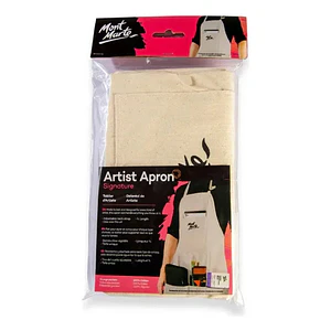 Delantal De Artista Talla Única Con Bolsillos - Mont Marte Beige Plano