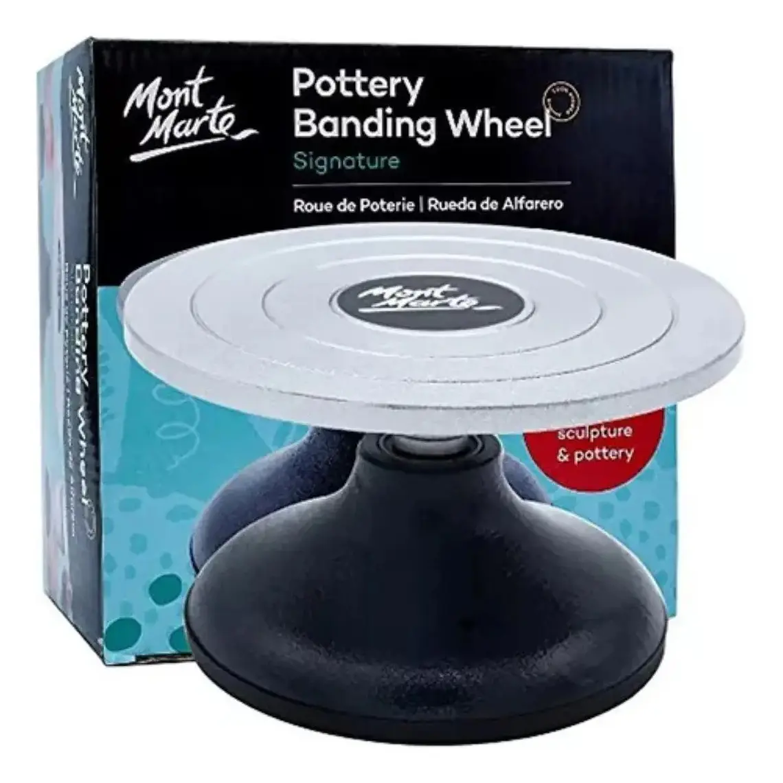 Torno Para Cerámica O Arcilla 18 Cm Mont Marte Giro Manual 1