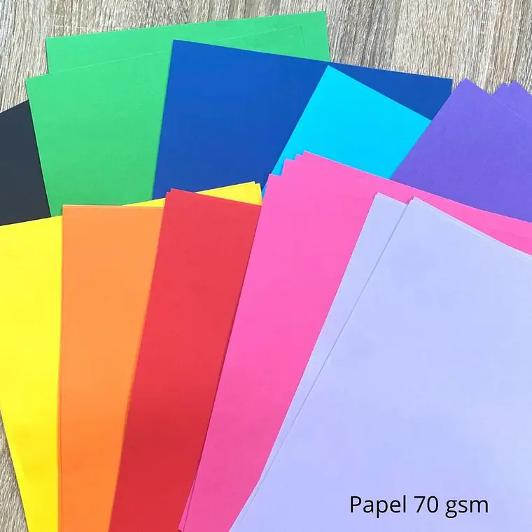 100 Hojas Papel Color A4 Mont Marte Ideal Origami Manualidad Varios Papel Origami A4 4