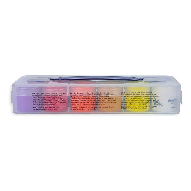 Set 12 Pinturas Acrílicas  20ml Con Estuche  - Mont Marte Varios Colores 5