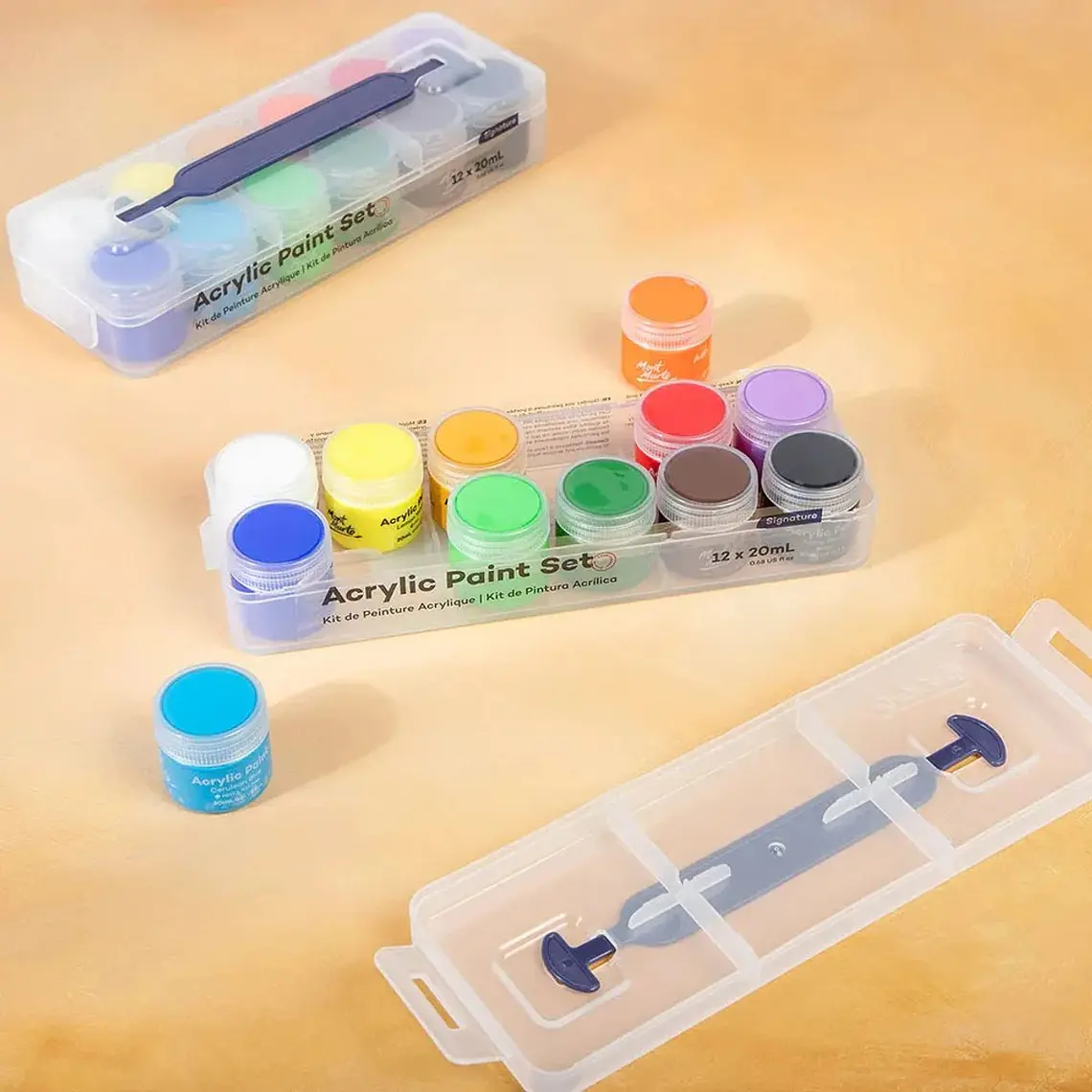 Set 12 Pinturas Acrílicas  20ml Con Estuche  - Mont Marte Varios Colores 6