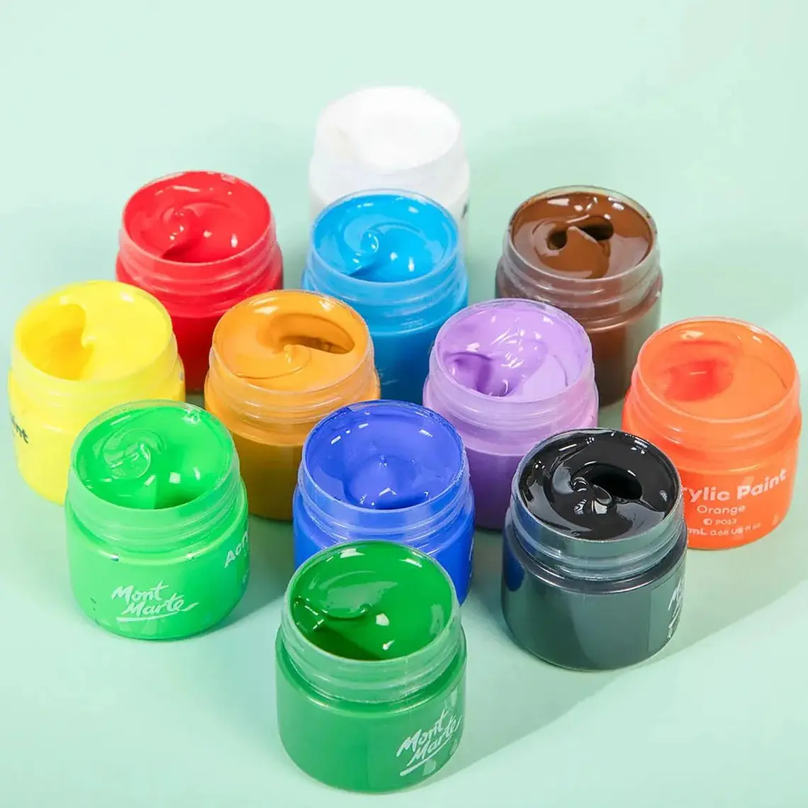 Set 12 Pinturas Acrílicas  20ml Con Estuche  - Mont Marte Varios Colores 8