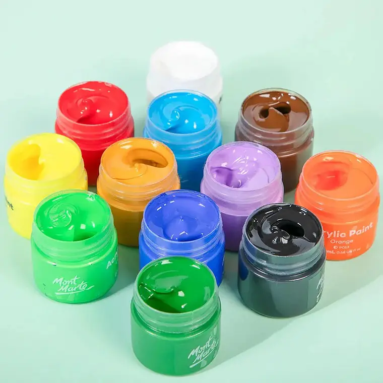 Set 12 Pinturas Acrílicas  20ml Con Estuche  - Mont Marte Varios Colores 8
