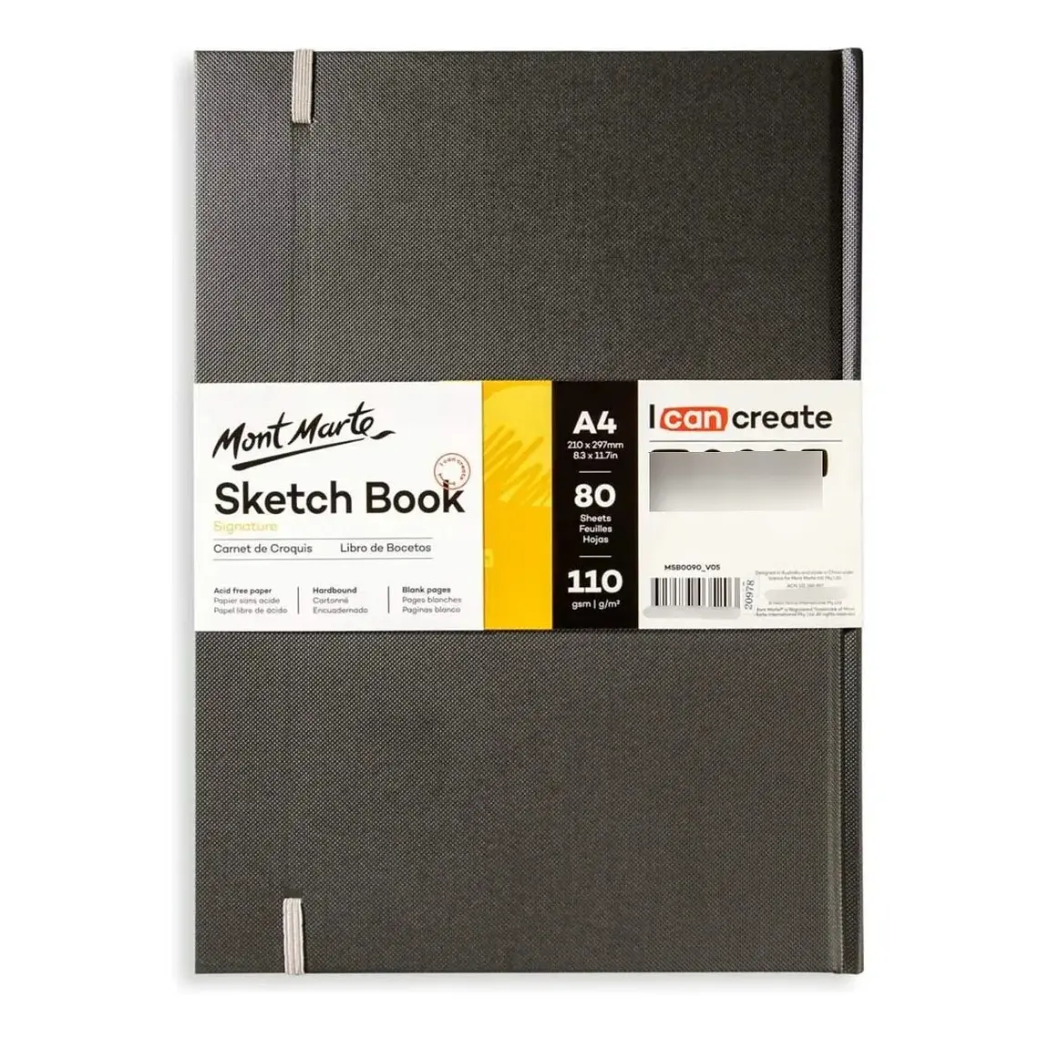 Sketch Book Sin Ácido A4 Premium 80 Hojas 110g Mont Marte 4