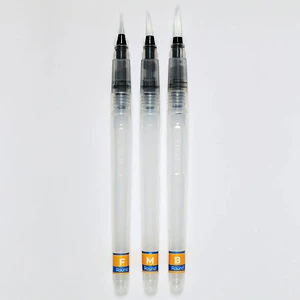 Pinceles Con Depósito De Agua Mont Marte Para Acuarela 3 Pcs