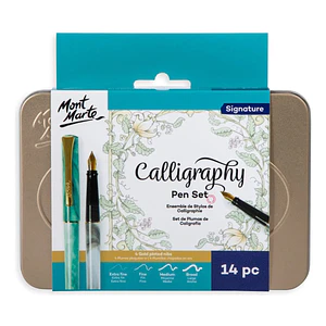 Set De Plumas De Caligrafía Mont Marte Signature 14 Piezas