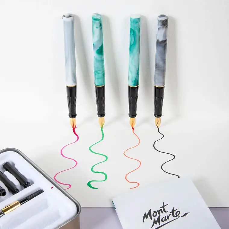 Set De Plumas De Caligrafía Mont Marte Signature 14 Piezas 3