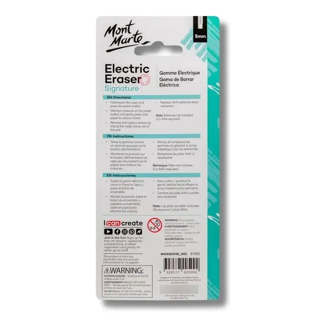 Goma De Borrar Electrica Con 30 Gomas De Repuesto Mont Marte 4