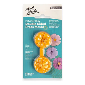 Molde  Prensa Doble Cara Flor Arcilla Polimérica Mont Marte